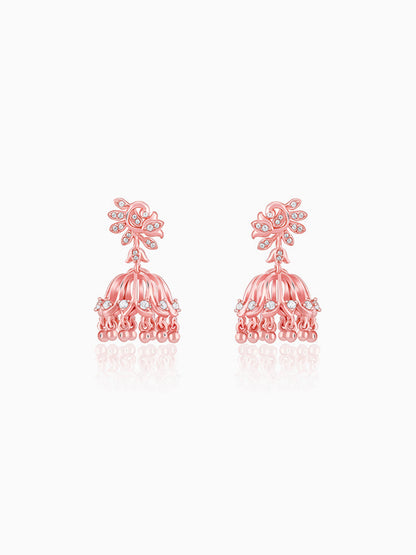 Rose Gold Sundar Mor Jhumki
