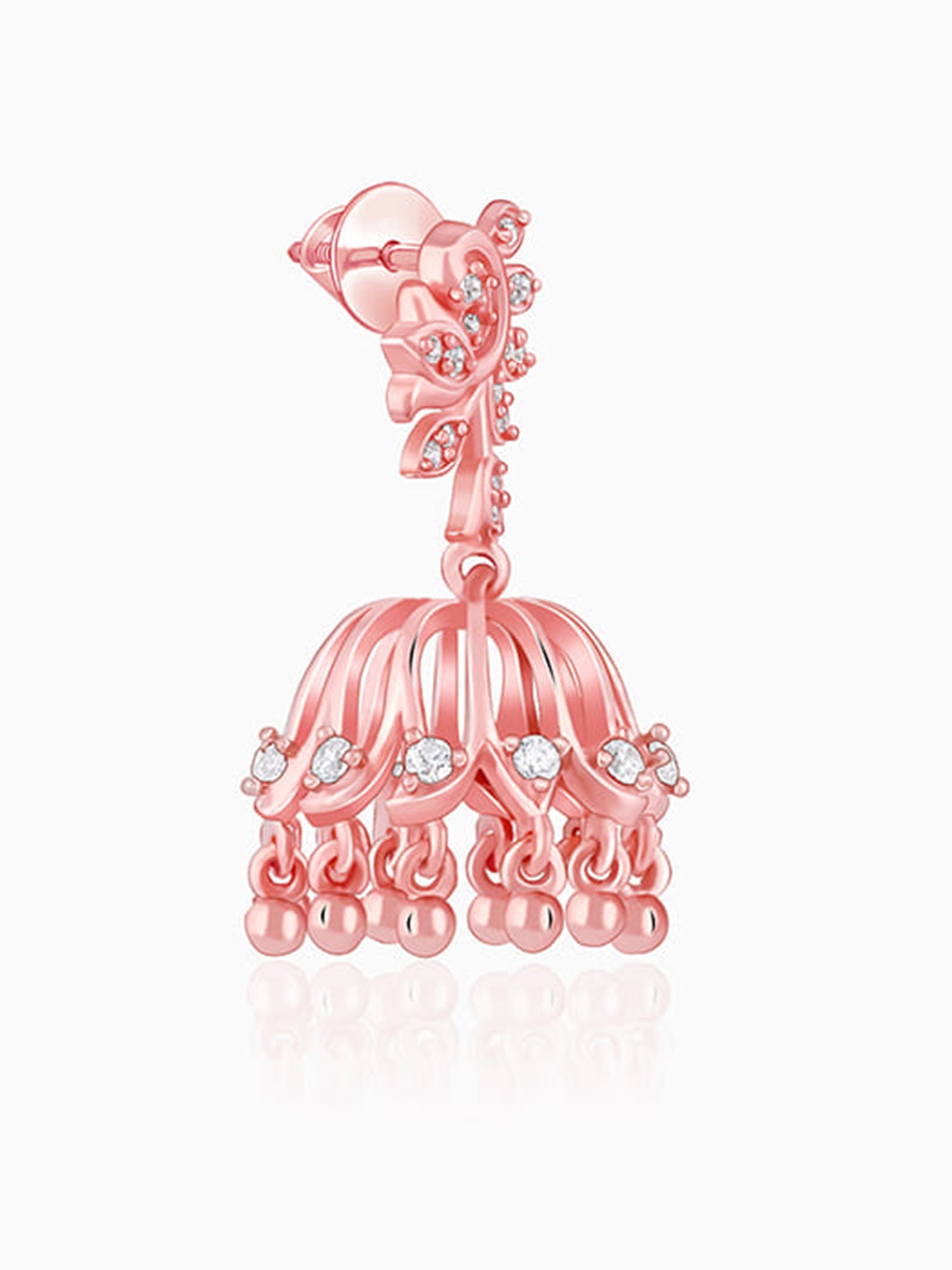 Rose Gold Sundar Mor Jhumki