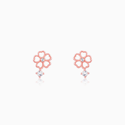 Rose Gold Floral Desire Earrings