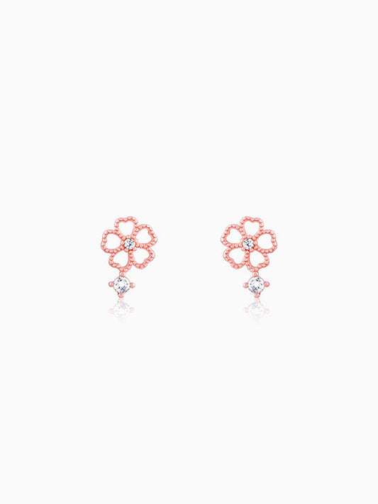 Rose Gold Floral Desire Earrings