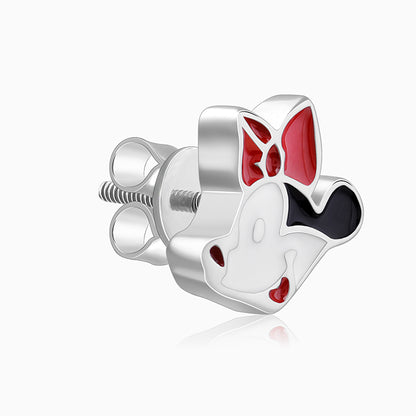 Silver Minnie Mouse Studs For Kids