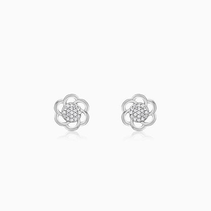 Silver Floral Moment Earrings