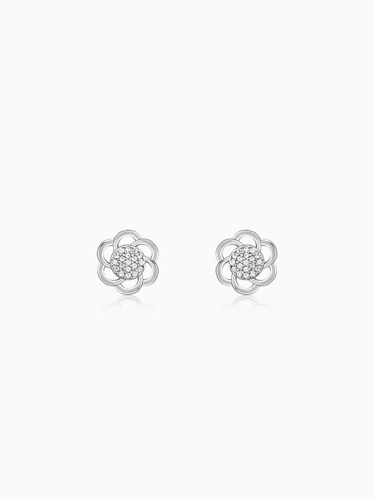 Silver Floral Moment Earrings