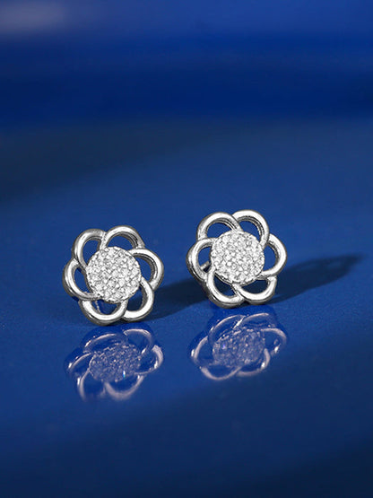Silver Floral Moment Earrings