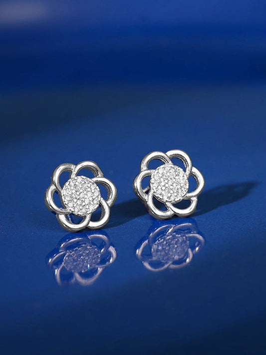 Silver Floral Moment Earrings