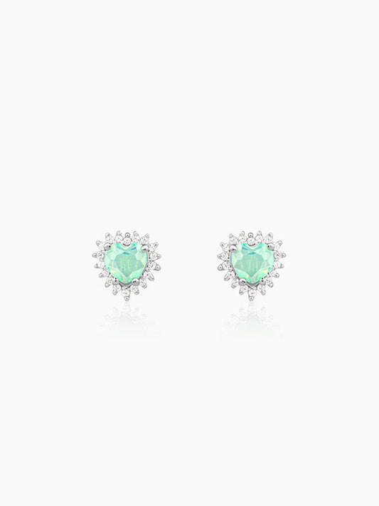 Silver Perfect Heart Studs