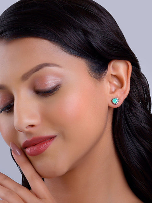 Silver Perfect Heart Studs