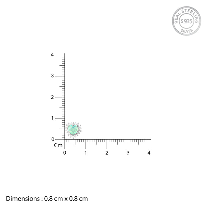 Silver Perfect Heart Studs - view 5