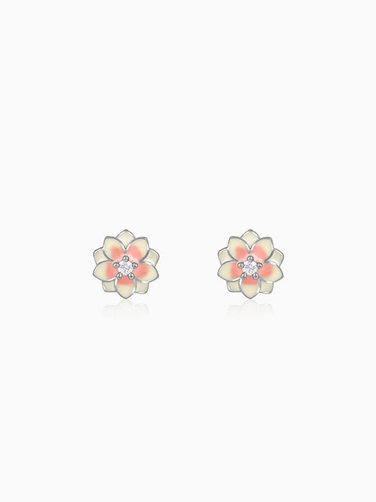 Silver Floral Fusion Earrings