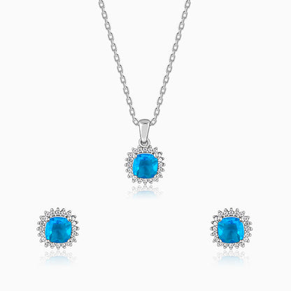 Silver Oceanic Blue Set