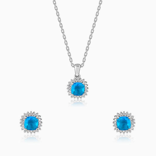 Silver Oceanic Blue Set