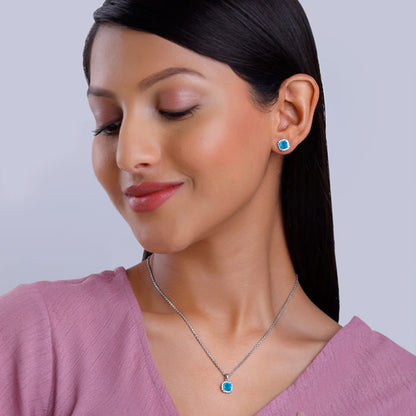 Silver Oceanic Blue Set