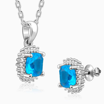 Silver Oceanic Blue Set