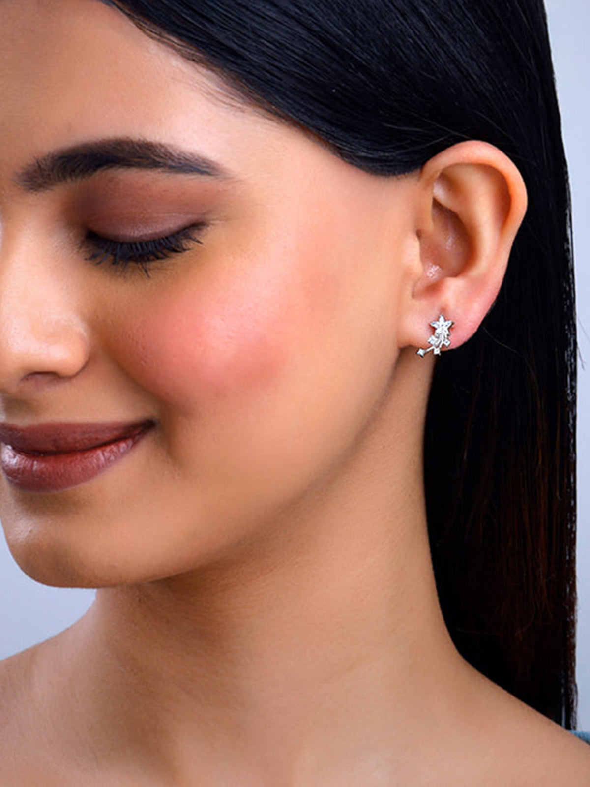 Silver Lucky Star Earrings