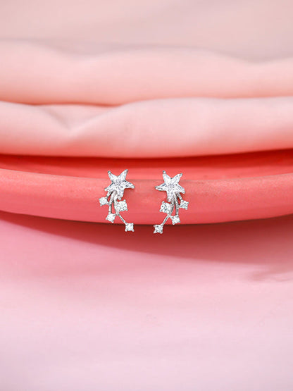 Silver Lucky Star Earrings