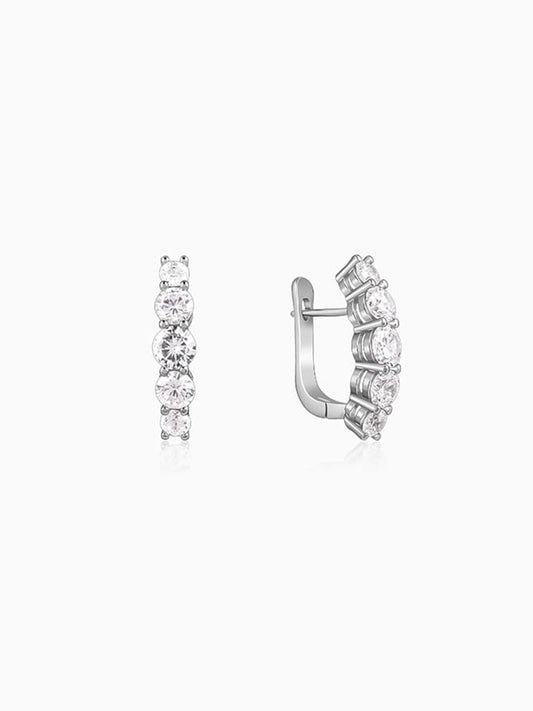 Silver Stunner Shine Hoop Earrings