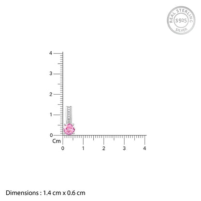 Silver Pink Glam Earrings