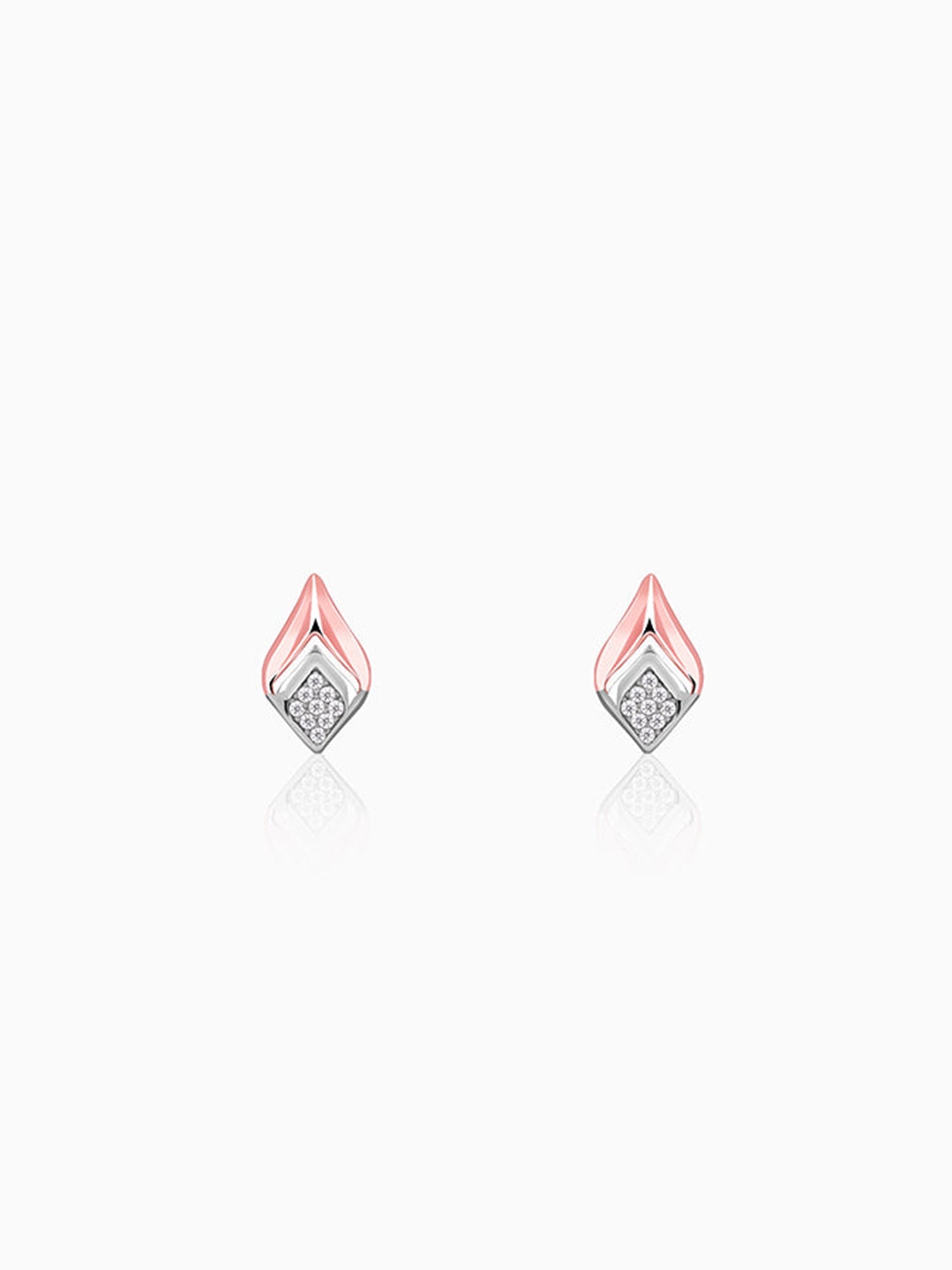 Dual Tone Majestic Rhombus Earrings