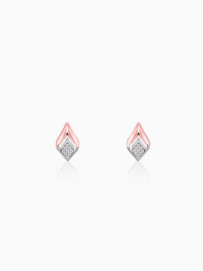 Dual Tone Majestic Rhombus Earrings