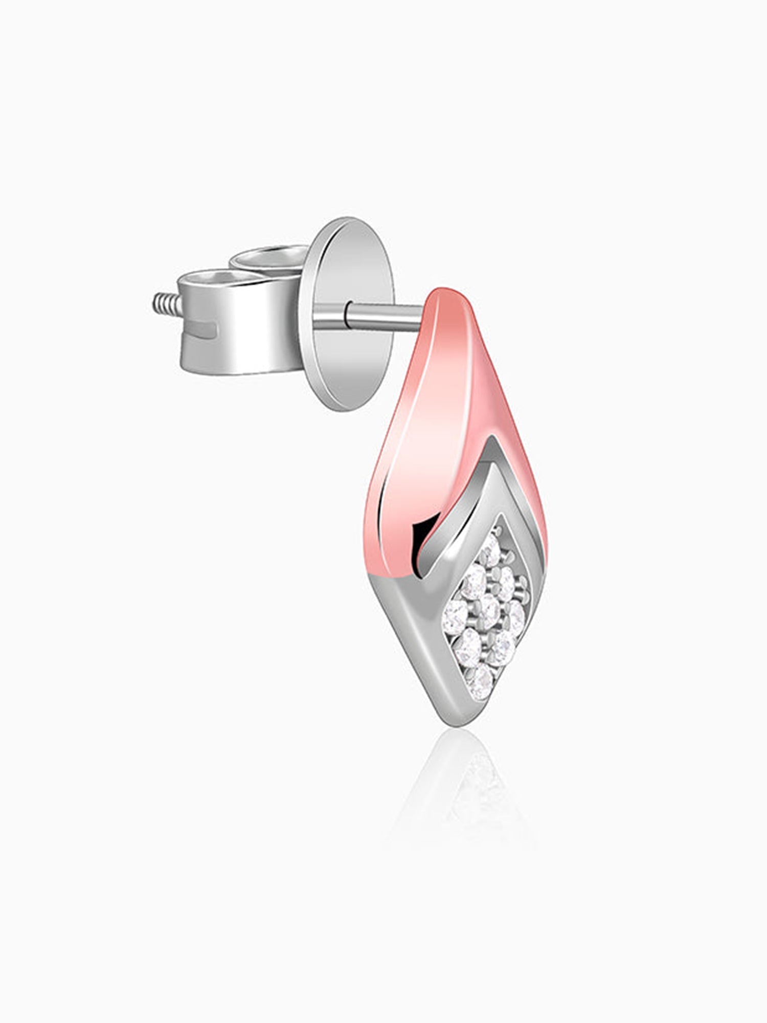 Dual Tone Majestic Rhombus Earrings