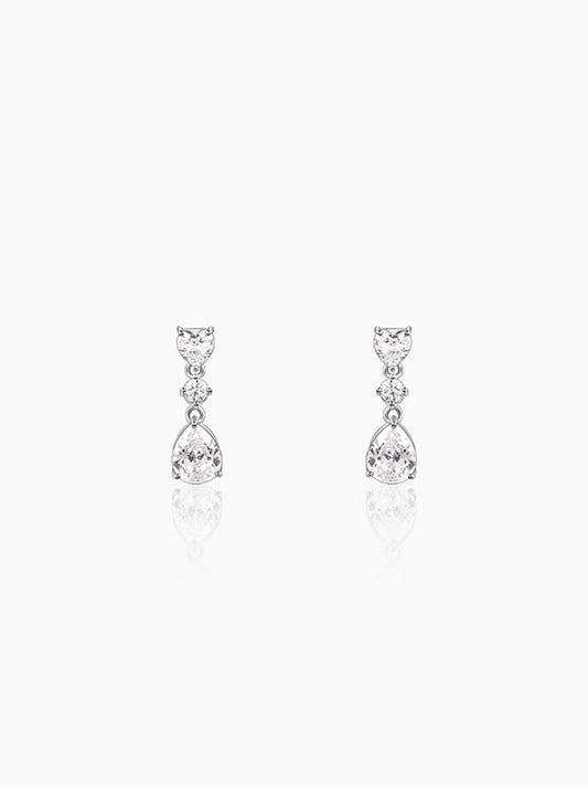 Silver Glowing Spark Earrings