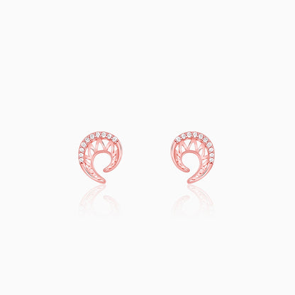 Rose Gold Dreamy Curve Earrings