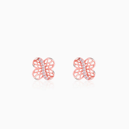 Rose Gold Buttercup Filigree Earrings