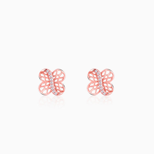 Rose Gold Buttercup Filigree Earrings
