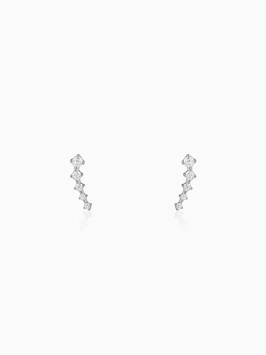 Silver Fashion Rhinestone Earrings