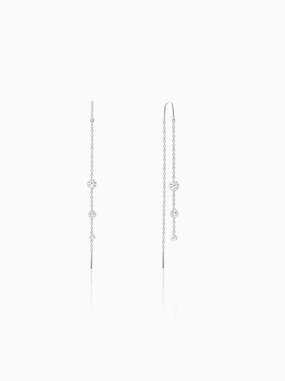 Silver Sparkling Sui Dhaga Earrings