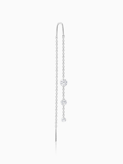 Silver Sparkling Sui Dhaga Earrings