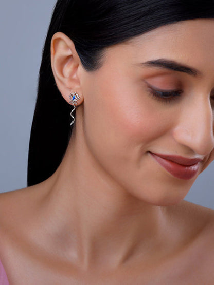 Silver Stellar Glow Earrings