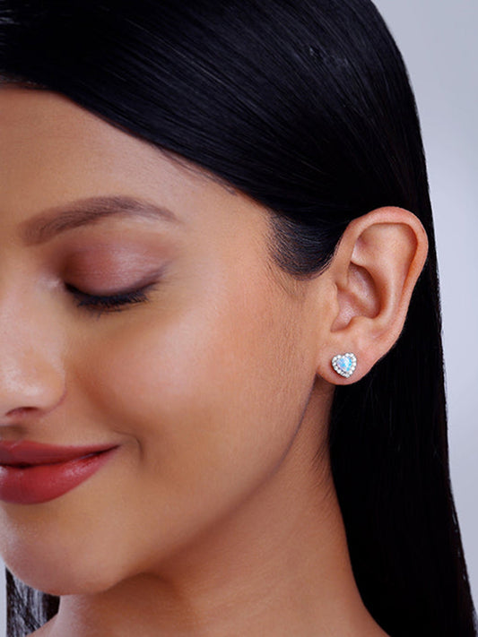 Silver Twinkle In Her Eye Studs