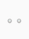 Silver Opal Moon Earrings