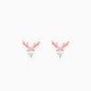 Rose Gold Deer Sparkle Earrings