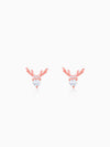 Rose Gold Deer Sparkle Earrings