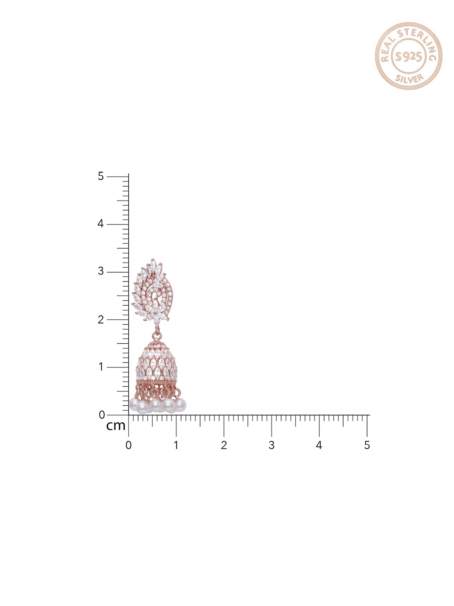 Rose Gold Teardrop Jhumki