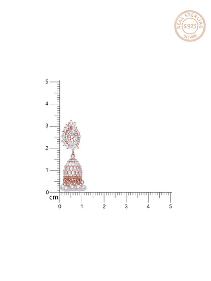 Rose Gold Teardrop Jhumki