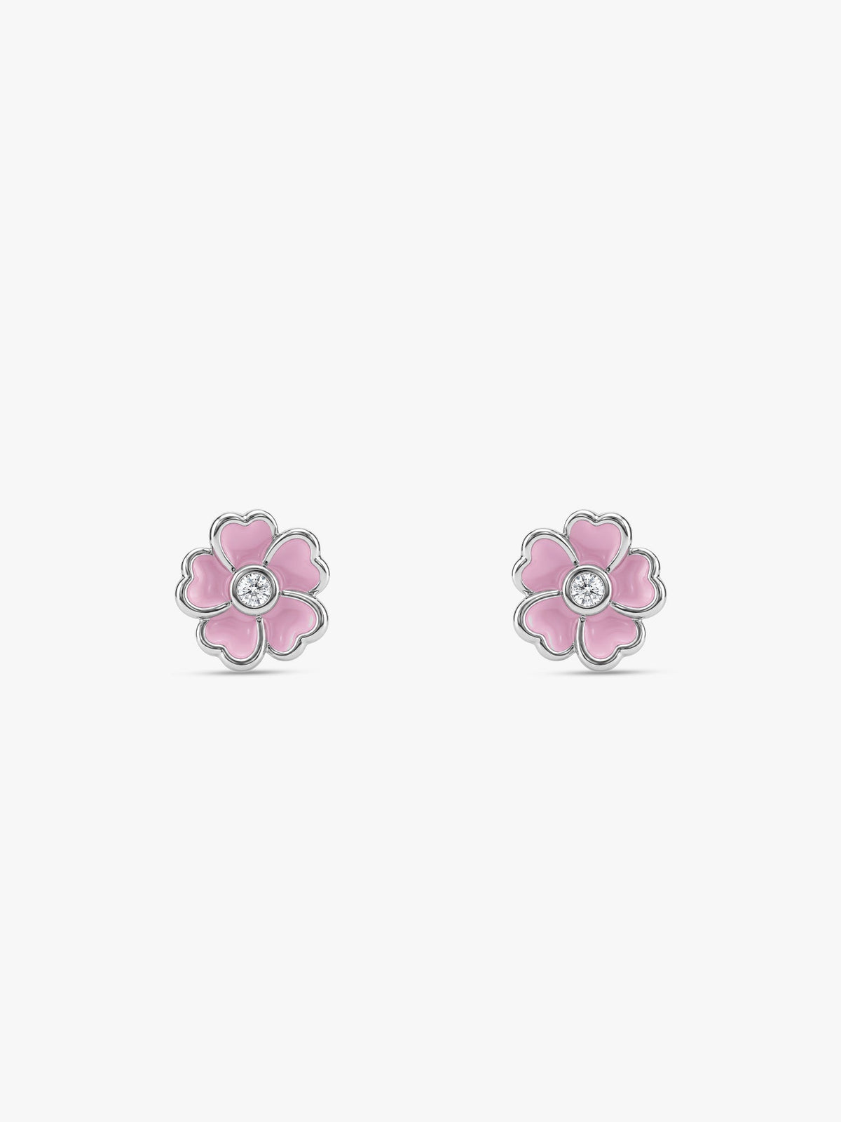 Silver Flower Fling Kids Earrings