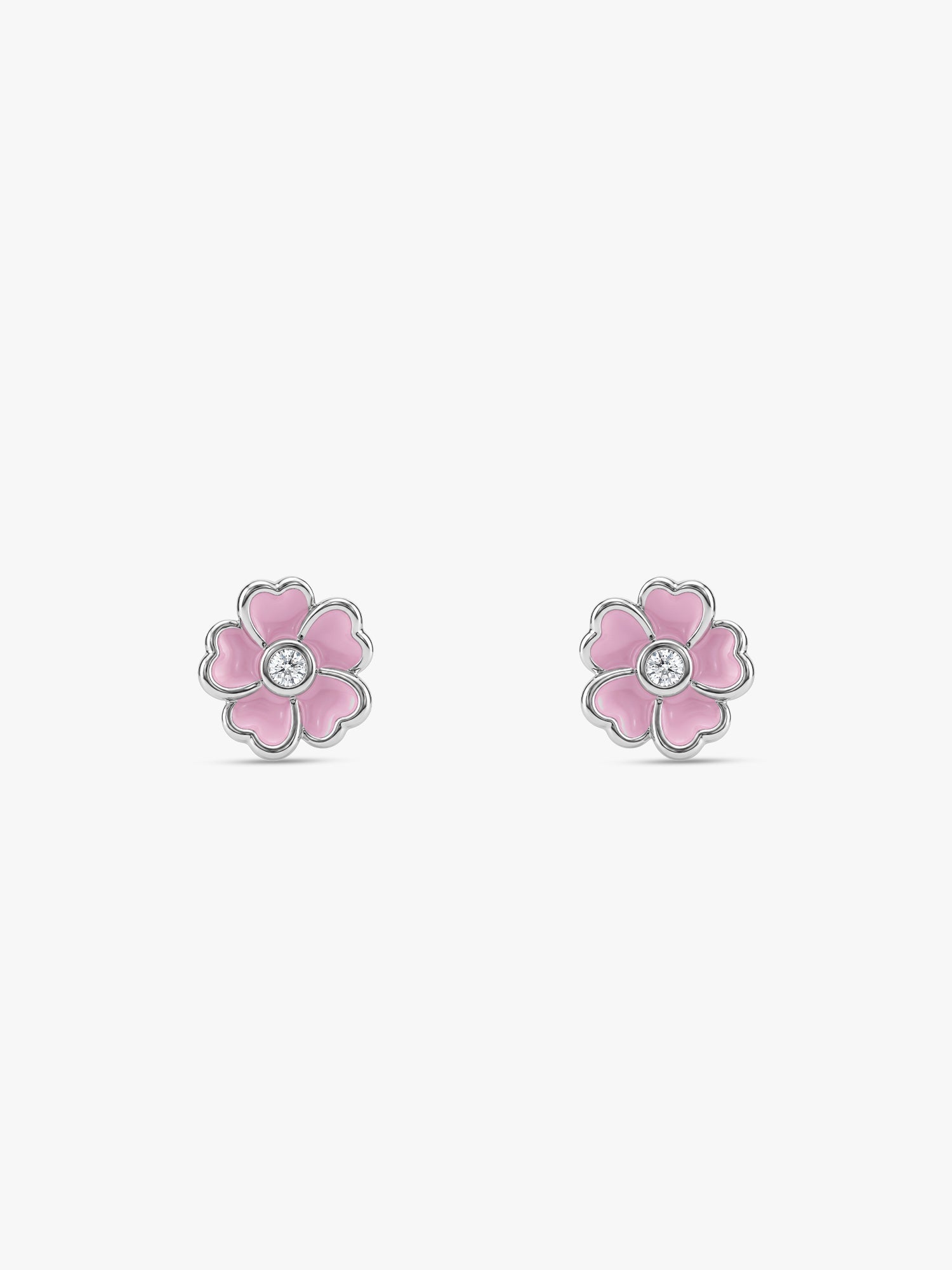 Silver Flower Fling Kids Earrings