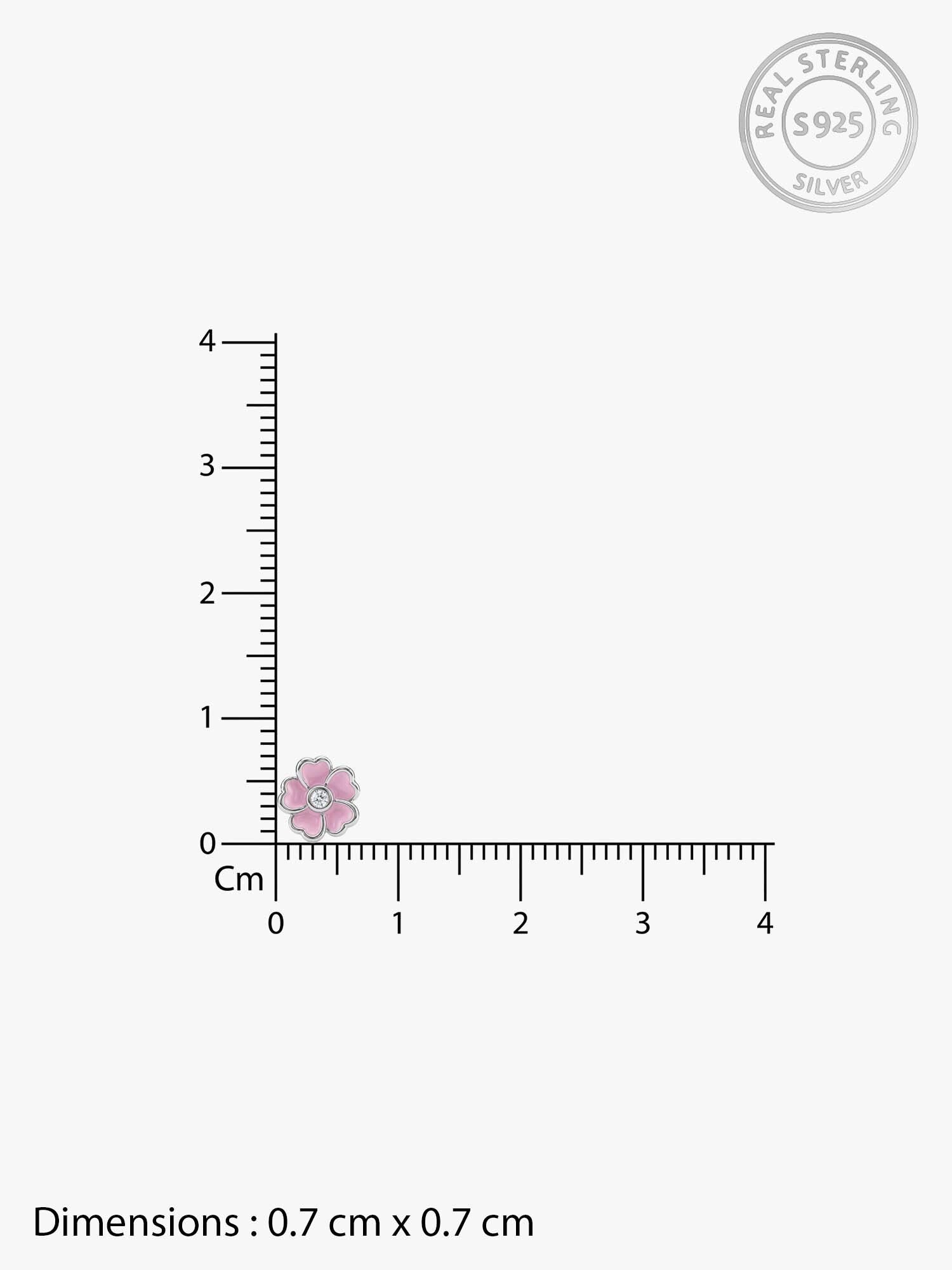 Silver Flower Fling Kids Earrings