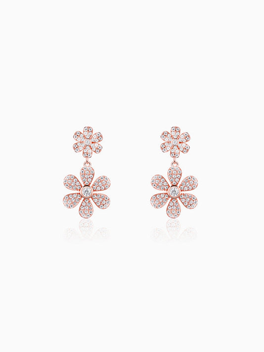 Kriti Sanon Rose Gold Stunning Flower Earrings