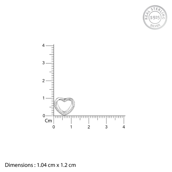 Silver Jolly Heart Studs- silver studs for women