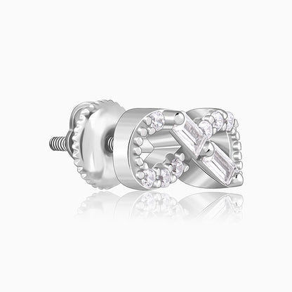 Silver Endless Infinity Studs
