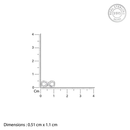 Silver Endless Infinity Studs- silver studs for women