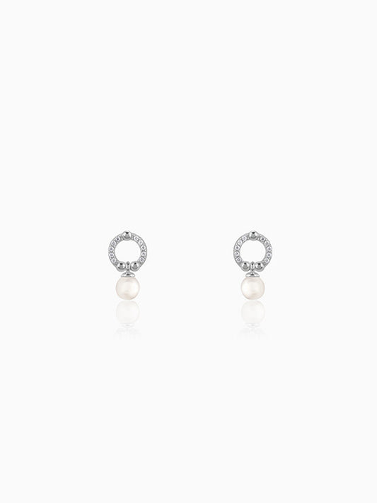 Silver Vibing Pearl Earrings