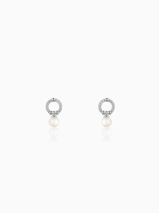 Silver Vibing Pearl Earrings