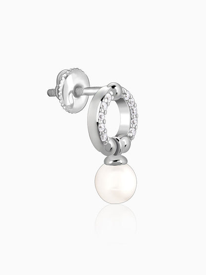Silver Vibing Pearl Earrings