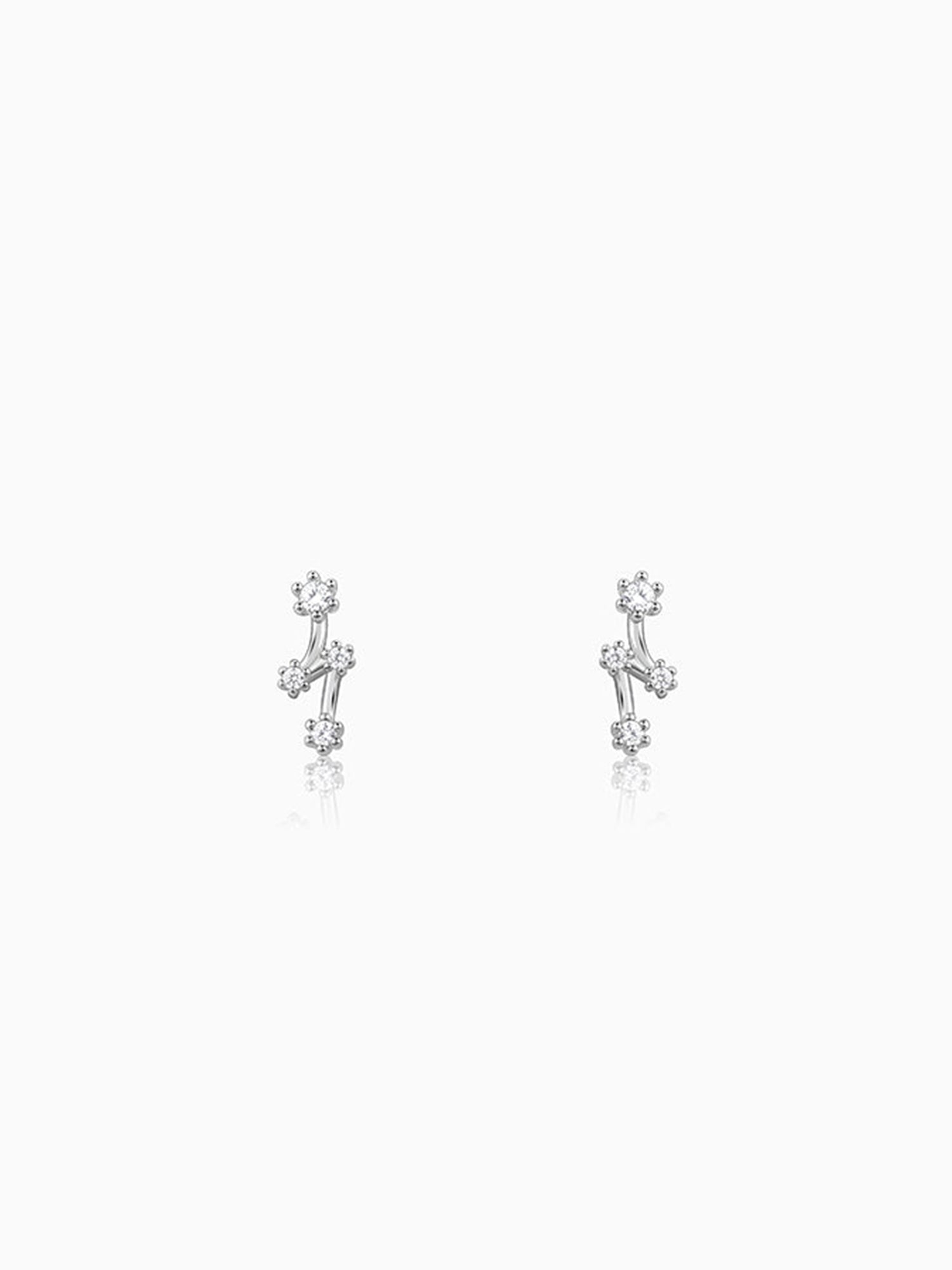 Silver Classy Glitter Earrings