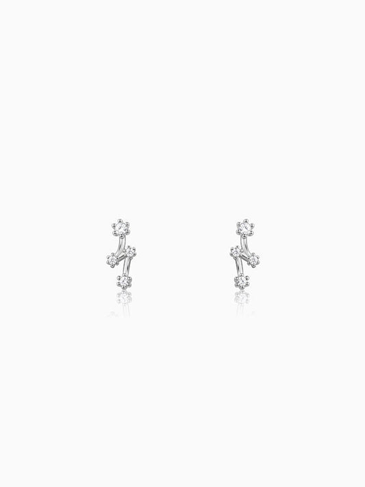 Silver Classy Glitter Earrings